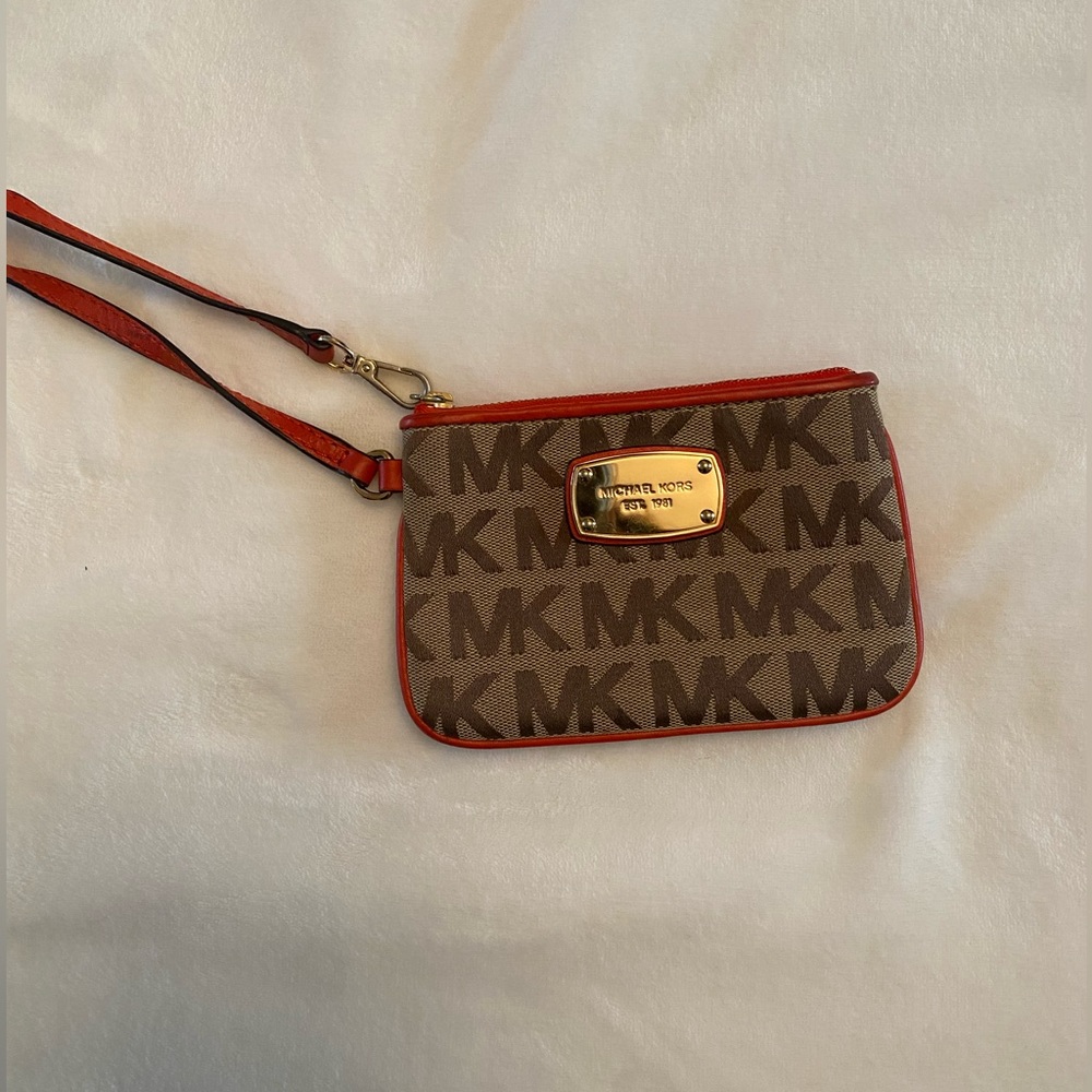 MICHAEL Michael Kors Women's Jet Set Small Signature Wristlet - Orange